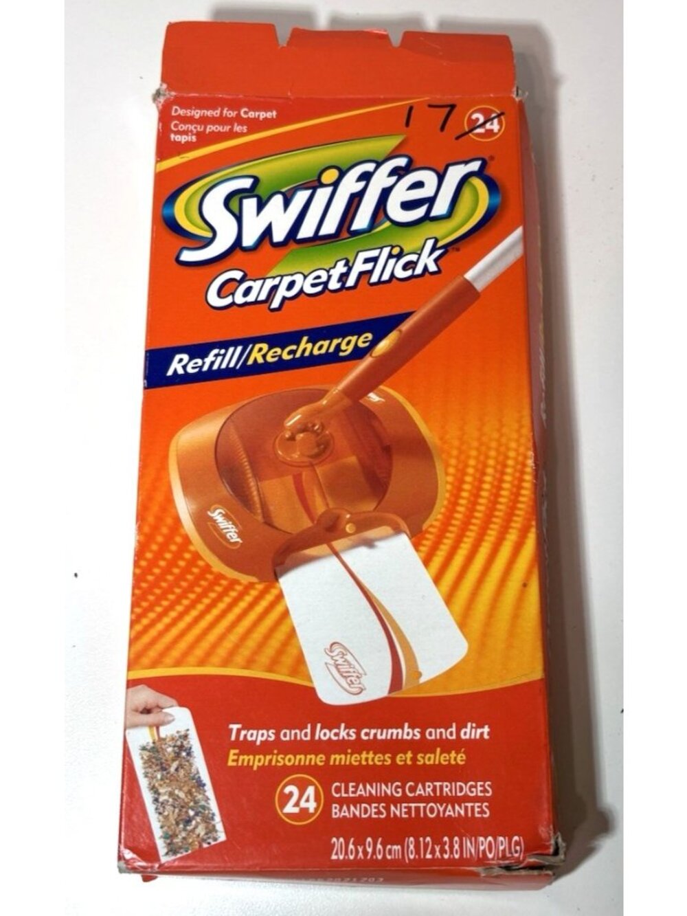 Swiffer Carpet Flick Refill Cleaning Cartridges 17ct Open Box